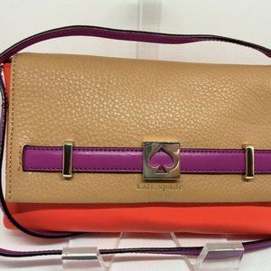 KATE SPADE | Tan & Red Leather Loula Houston Bag
